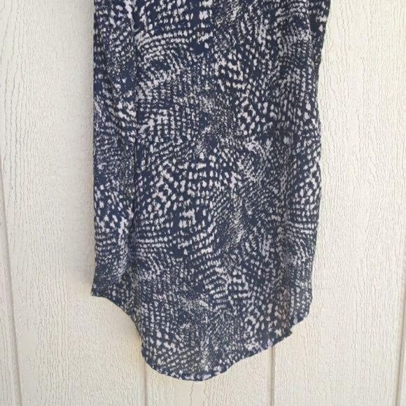 Y2K Nordstroms BP Top Semi Sheer Animal Print High Low Tunic Tank Scoop Neck S - Picture 7 of 8